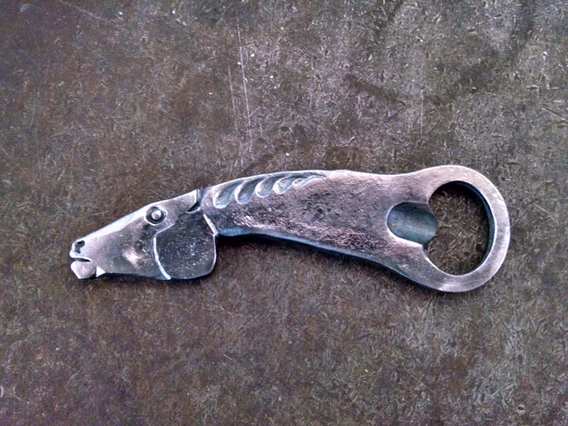 Hand iron horse bottle opener Etsy