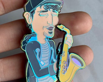 OE Griz Sax Spinner Hat Pin