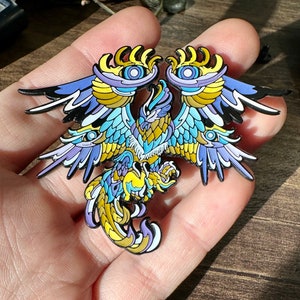 Psychedelic Phoenix Hat Pin