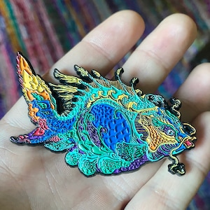 Fractal Fish Hat Pin