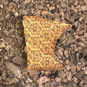 Wooden Minnesota Hat Pin