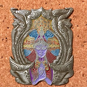 Higher Consciousness hat pins antique silver