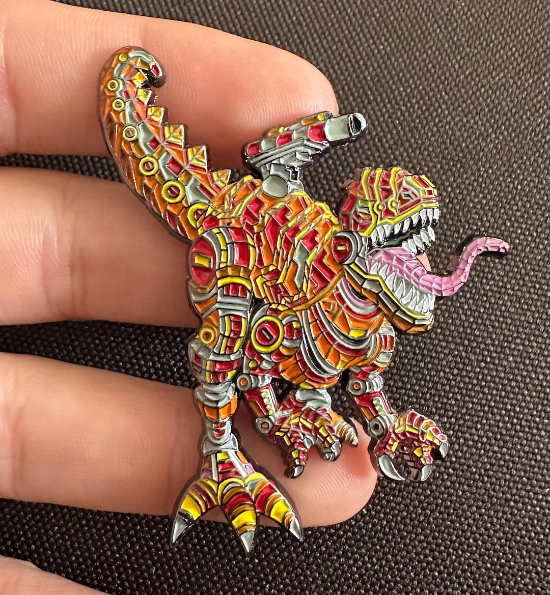 Robo Raptor Hat Pin - Etsy