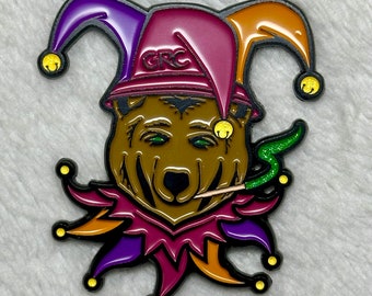 Jester Bear Hat Pin