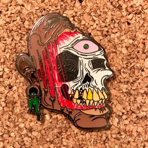 Face off original art hat pin image 2