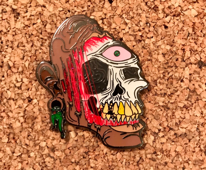 Face off original art hat pin image 2