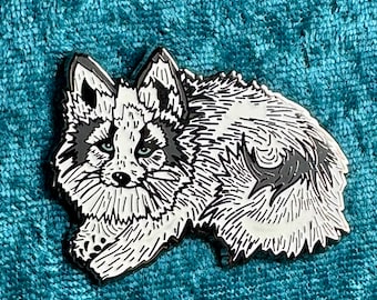 Winter Fox hat pin