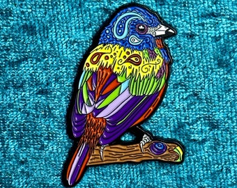 Paisley Bird hat pin