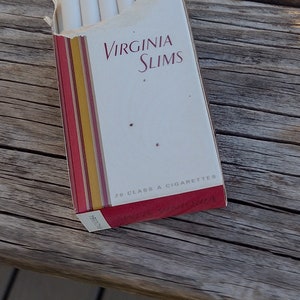 virginia slims cigarette case 23mm Slim Holder  Fits Slims, Misty & Eve Cigarettes Vintage Virginia Slims in Leather