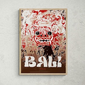 Spiritual Barong Poster | Digital Art Print | Bali Wall Art | Instant Download