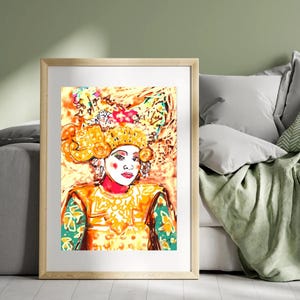 Balinese Legong Dancer | Printable Digital Artwork | PNG File for Poster Printing