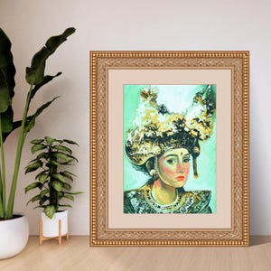 Balinese Dance Digital Art | Cultural Wall Print | Minimalist Home Decor | Set of 2