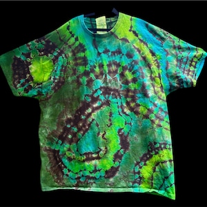 2XL Dusty Meadow Geode Tie Dye T-shirt | Reverse Tie Dye | Crew Neck Short Sleeve T-shirt | 100% Cotton | Ice Tie Dye