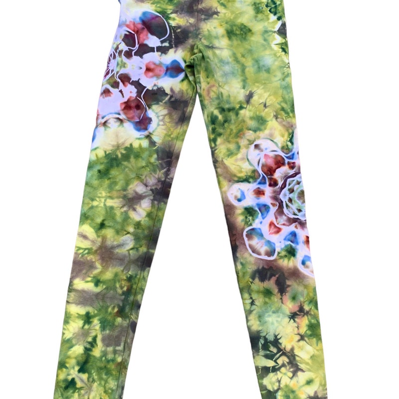 Yellow Tie Dye Men's Leggings main image 1