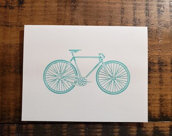 Greeting card - Bicycle on Ivory