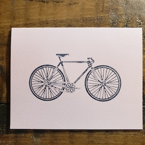 Bicycle on Pink card