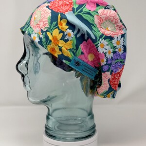 Cute Women's Scrub Cap Hands Picking Colorful Flowers Pixie Scrub Hat w/eLASTIC & Toggle Greys Anatomy Inspired By BBHANDMADEBOUTIQUE