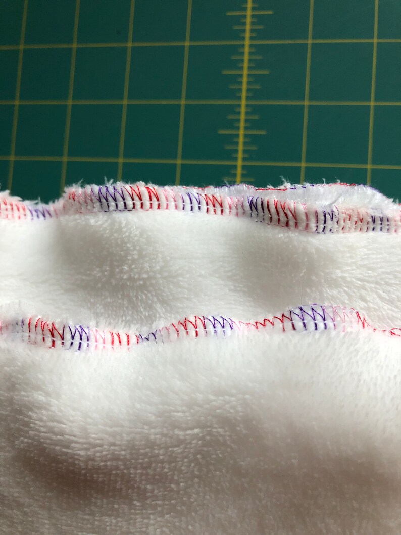 Ultra fluffy blanket with rainbow serged edge Etsy