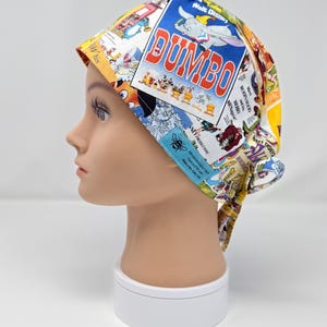Old School Movie Posters Surgical Scrub Hat with Ties and Elastic , Surgical Scrub Cap