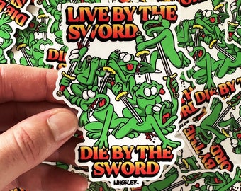 Live By The Sword Vinyl Sticker