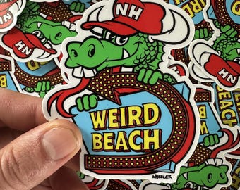Weird Beach Vinyl Sticker