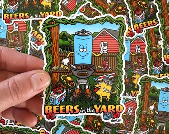 Beers in the Yard Vinyl Sticker