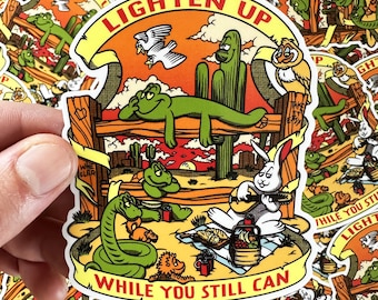 Lighten Up Vinyl Sticker