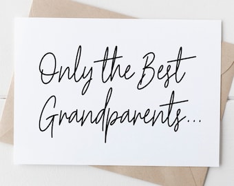 Only The Best Grandparents Get Promoted To Great Grandparents, Pregnancy Announcement Card, Baby Reveal Card,