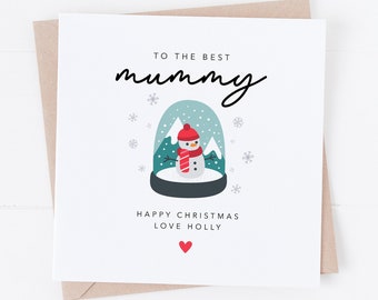 Mummy Christmas, To The Best Mummy Happy Christmas, Personalised Christmas Card, Christmas Card For Mummy, MC014