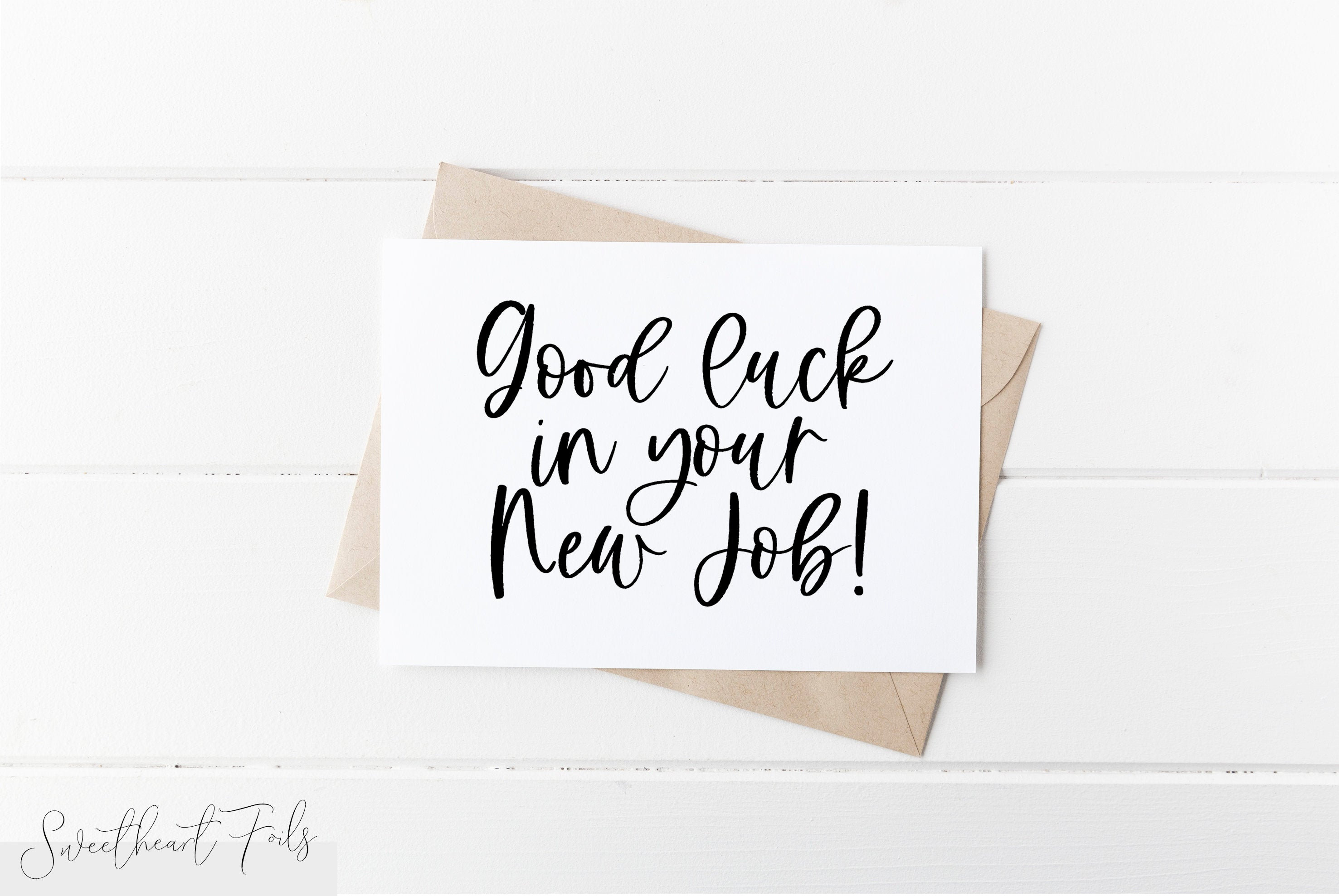 Good Luck in Your New Job Card New Job Card Card for Friend Etsy UK
