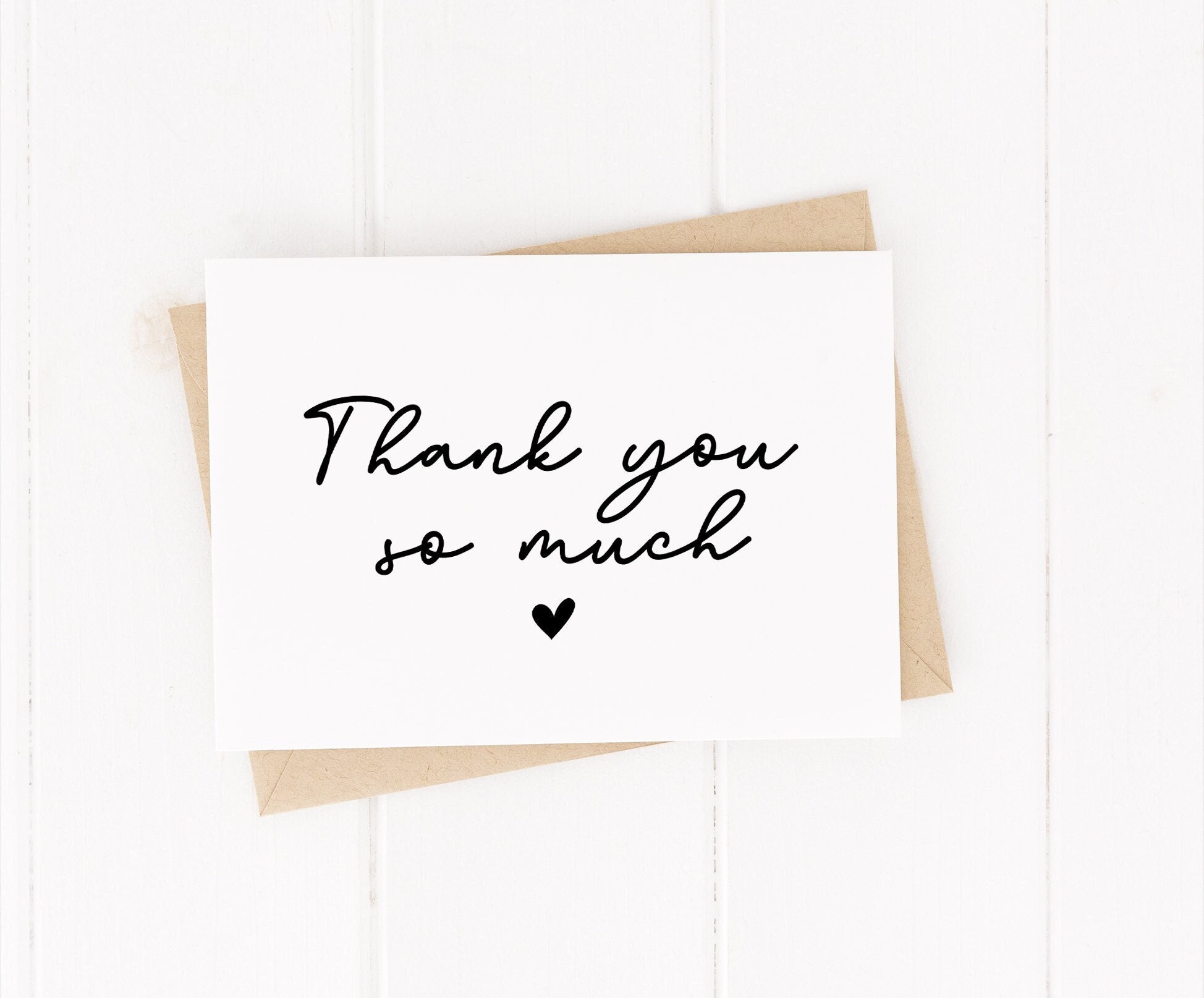 Thank You so Much Card, Thank You Card, Card for Friend, Card to