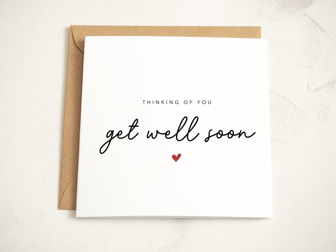 Thinking of You Card, Get Well Soon Card, Feel Better Soon Card ...