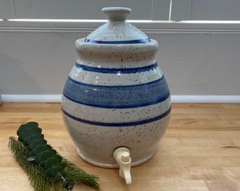 Vintage Pottery Vinegar Pot Jar Crock Drink Dispenser