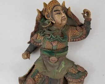 Antique Chinese Porcelain Clay Temple Palace Roof Tile Figure Figurine