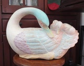 Large Hand Carved Wood Wooden Geese Goose Mom Babies Gosling Statue Sculpture 14 quot x20 quot