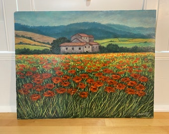 Vintage Italian Landscape Oil Painting Silvestri Ivano 14x18