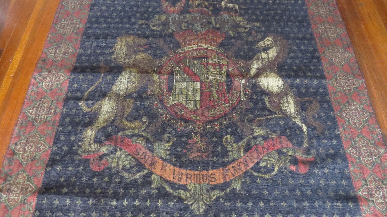 RESERVED Tapestries Ltd. Large Heraldic Crest Handwoven Tapestry Wall ...