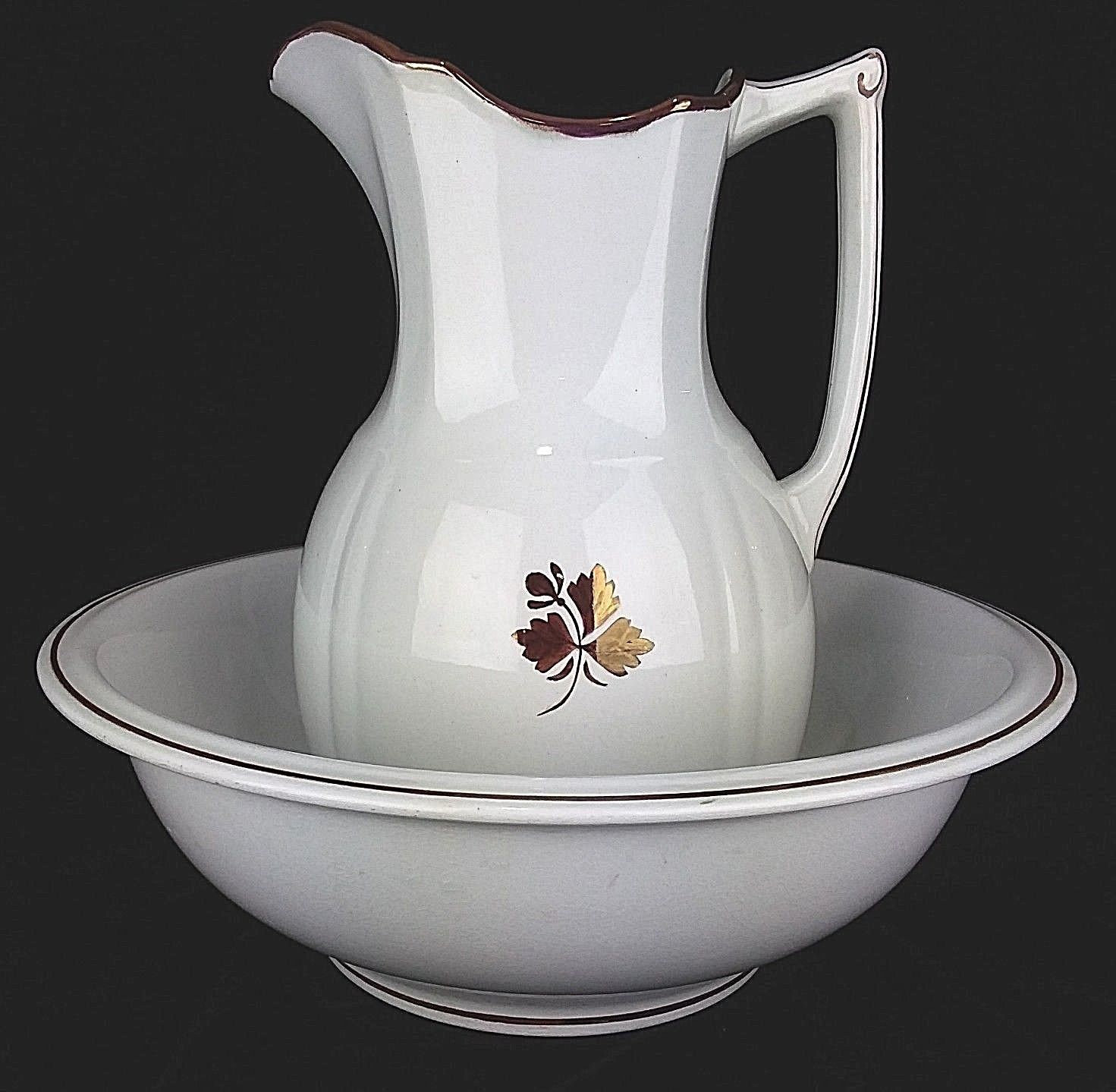 Vintage Ironstone China pitcher and wash basin bowl www.muniatalaya.gob.pe