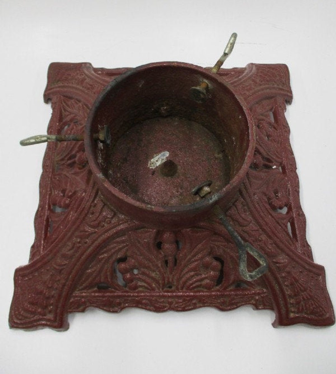 Red Cast Iron Christmas Tree Stand 