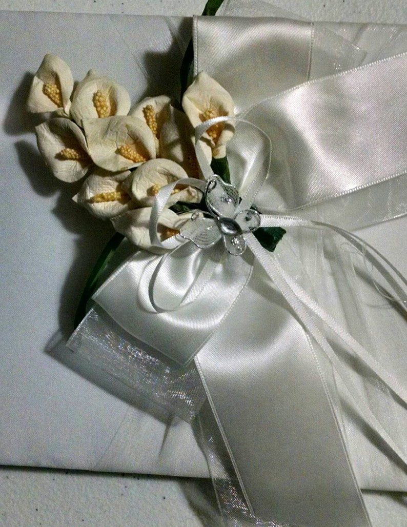 2 pcs Callas lilly/'s Guest book and handle pen wedding set