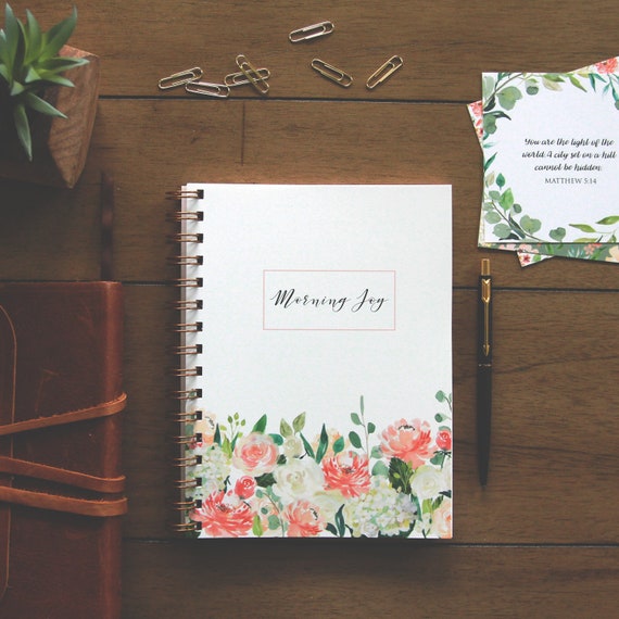 Bible Study Journal Morning Joy Scripture Journal Daily Devotionals Scripture Journal Sermon Notebook Sermon Notes Bible Study - 