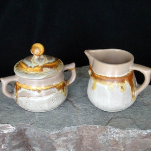 Creamer and sugar bowl "Tundra" from Laurentian Pottery