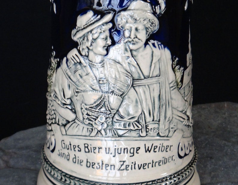 Chope à bière allemande ancienne de 0,5 l - France