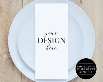 Download Free Menu Mockup, Styled Stock Photo, Product Background Image, Wedding Menu Mockup, Stationery Mockup, PSD, JPEG, Wedding Plate Mock Up, PSD Template