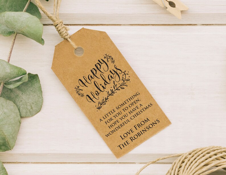 Printable Happy Holiday Tags Editable Tag Templates INSTANT - Etsy