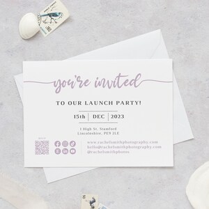 Business Launch Invitation Template, Editable Business Template ...
