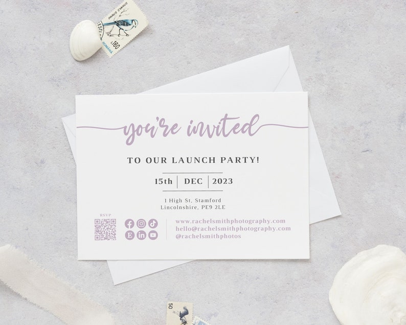 Business Launch Invitation Template, Editable Business Template, Business Invite, Launch Party Invitation, MLM Template, EMC0007 image 4