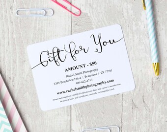 Gift Card Template, INSTANT DOWNLOAD PDF, Editable Gift Certificate, Printable Gift Voucher, Payment in Lieu, Business Stationery
