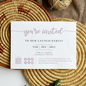 Business Launch Invitation Template, Editable Business Template, Business Invite, Launch Party Invitation, MLM Template, EMC0007 image 1