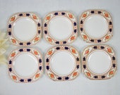 Tuscan China Plates, Imari Style Tuscan China, Vintage Cake Plates, Birthday Gift, Housewarming, Vintage Wedding, Tea Party, Christmas, 1920
